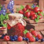 Алмазная мозаика "Малиновое варенье" 40х40 см (Ідейка)