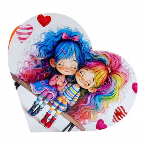 Открытка поздравительная "Валентинка" 15,1х8,2 см. (FIESTA)