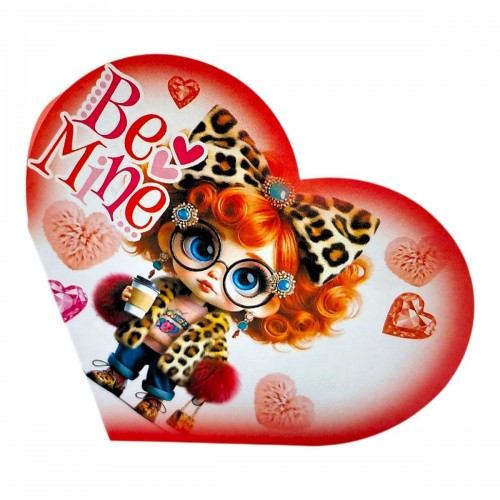 Открытка поздравительная "Валентинка" 15,1х8,2 см. (FIESTA)