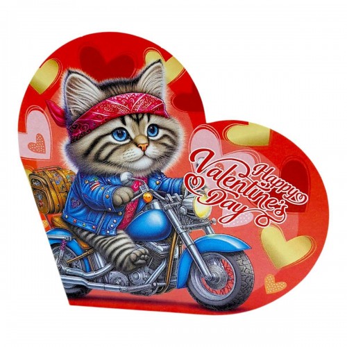 Открытка поздравительная "Валентинка" 15,1х8,2 см. (FIESTA)