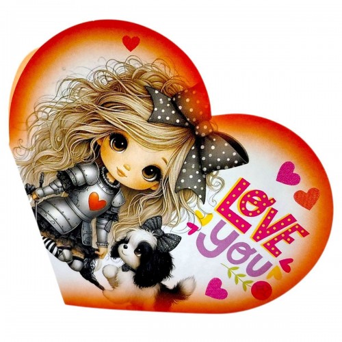 Открытка поздравительная "Валентинка" 17,3х9.4 см (FIESTA)