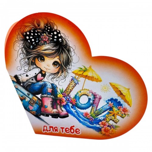 Открытка поздравительная "Валентинка" 17,3х9.4 см (FIESTA)