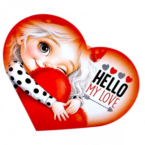 Открытка поздравительная "Валентинка" 17,3х9.4 см (FIESTA)