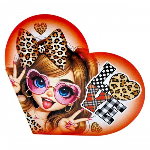 Открытка поздравительная "Валентинка" 17,3х9.4 см (FIESTA)