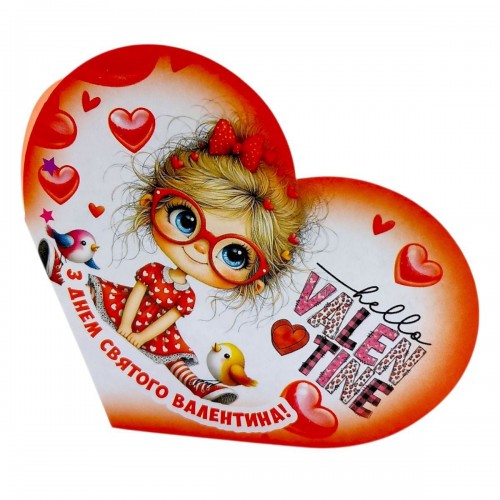 Открытка поздравительная "Валентинка" 17,3х9.4 см (FIESTA)