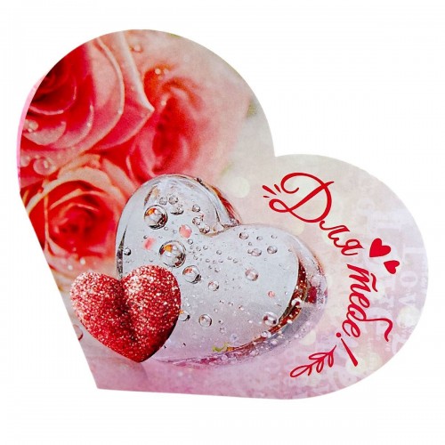 Открытка поздравительная "Валентинка" 17,3х9.4 см (FIESTA)