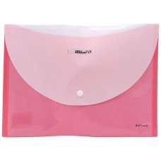 Папка пластикова на кнопці А4 (РОЖЕВА)