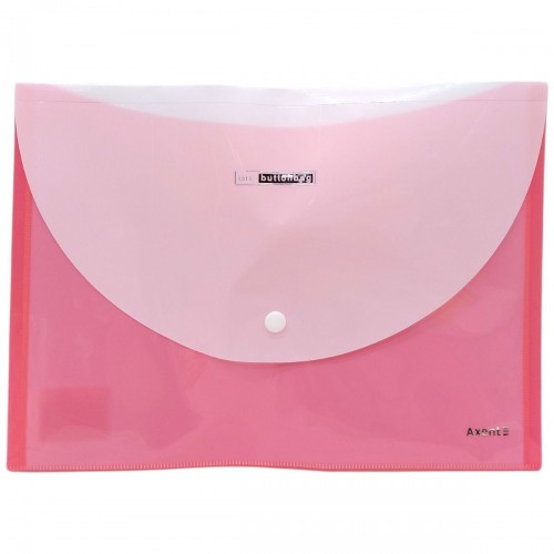 Папка пластикова на кнопці А4 (РОЖЕВА) (Axent)