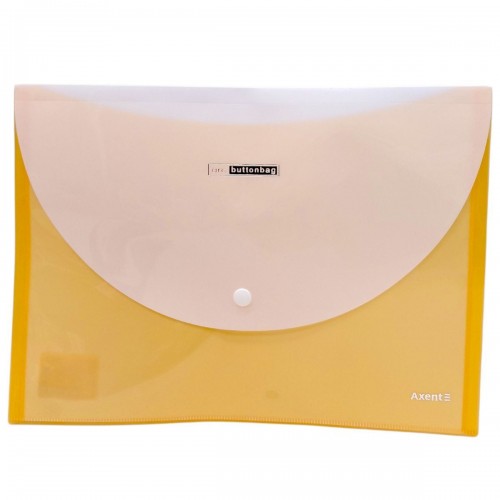 Папка пластикова на кнопці А4 (ПОМАРАНЧЕВА) (Axent)