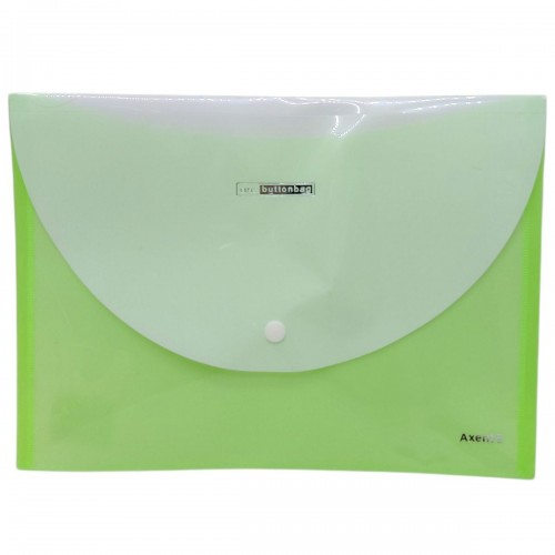 Папка пластикова на кнопці А4 (ЗЕЛЕНА) (Axent)