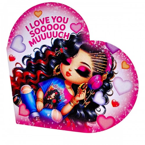 Открытка поздравительная "Валентинка" 13,1х7,1 см (10 штук) (FIESTA)