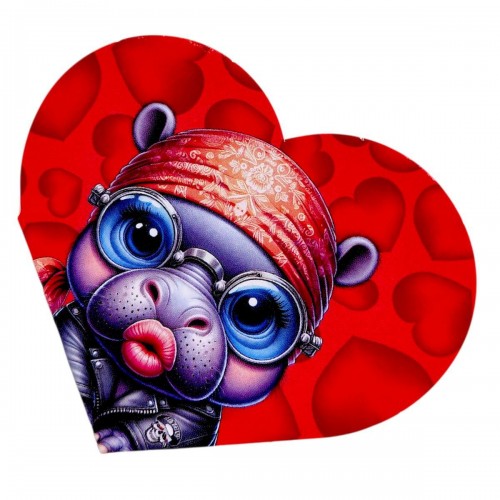 Открытка поздравительная "Валентинка" 13,1х7,1 см (10 штук) (FIESTA)