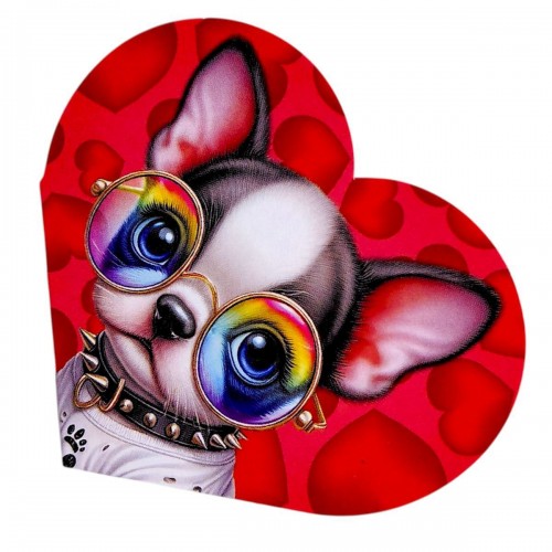 Открытка поздравительная "Валентинка" 13,1х7,1 см (10 штук) (FIESTA)