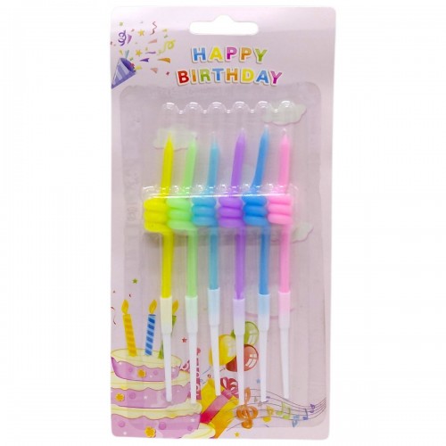 Свічка для торта "Макарунхвилі" 6шт.*12см (MiC)