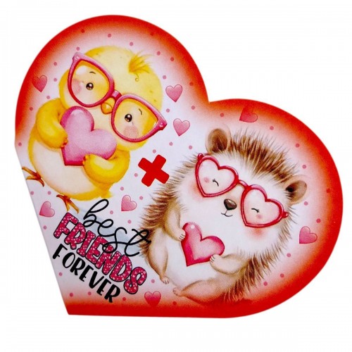 Открытка поздравительная "Валентинка" 15,1х8,2 см (FIESTA)