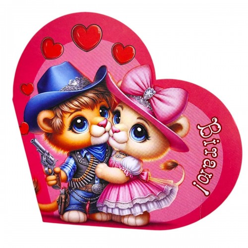 Листівка вітальна "Валентинка" 17,3х9,4 см (FIESTA)