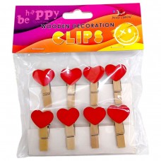 Деревянные декоративные зажимы, 6 шт.