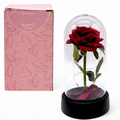 Игрушка-светянка "Роза в колбе" 15 см (MiC)