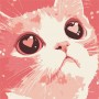 Картина по номерам "Влюбленный кот" 30х30 см (Ідейка)