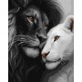 Картина по номерам "Влюбленные львы" 40х50см (Ідейка)