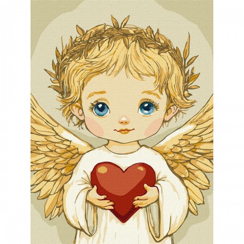 Картина по номерам "Сердце ангела" 30х40см (Ідейка)