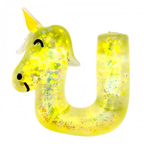 Антистресс жвачка-тянучка "Алфавит" 9 см (ЖЕЛТАЯ) (MiC)