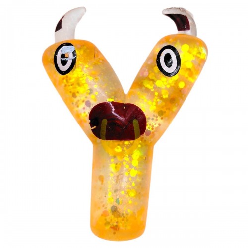 Антистресс жвачка-тянучка "Алфавит" 9 см (Оранжевая) (MiC)