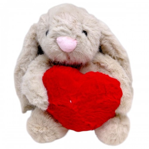 Мягкая игрушка "Зайка с сердцем" 23 см (КОРИЧНЕВЫЙ) (Копиця)