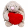 Мягкая игрушка "Зайка с сердцем" 23 см (КОРИЧНЕВЫЙ) (Копиця)