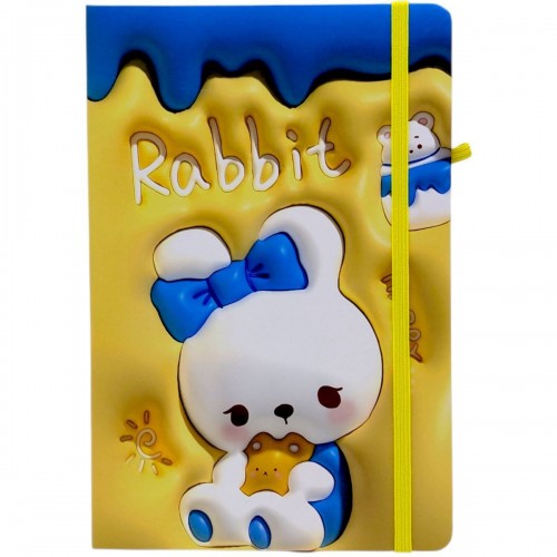 Блокнот "Кролик" твердый переплет, А5 (ЖЕЛТЫЙ) (Malevaro)