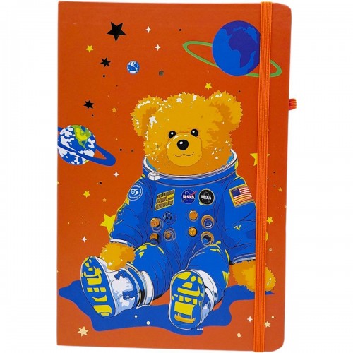 Блокнот "Мишка-космонавт" твердый переплет, А5 (КОРИЧНЕВЫЙ) (Malevaro)