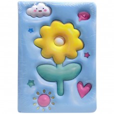 Блокнот 3D Цветы, формат а5 (ГОЛУБОЙ)