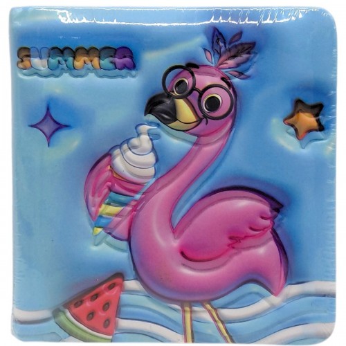 Блокнот 3D 10Х9,5 см "Фламинго" (ГОЛУБОЙ) (Malevaro)