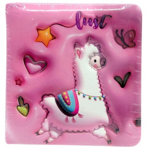 Блокнот 3D 10х9,5 см "Лама" (РОЗОВЫЙ) (Malevaro)