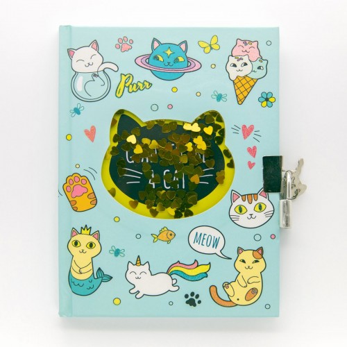Блокнот на замочці "Котики" (Malevaro)