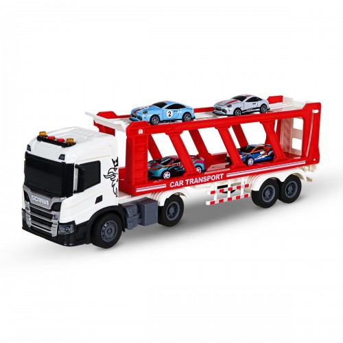 Игровой набор серии Large Truck – Автоперевозчик Scania (4 машины, свет, звук) (TechnoDrive)