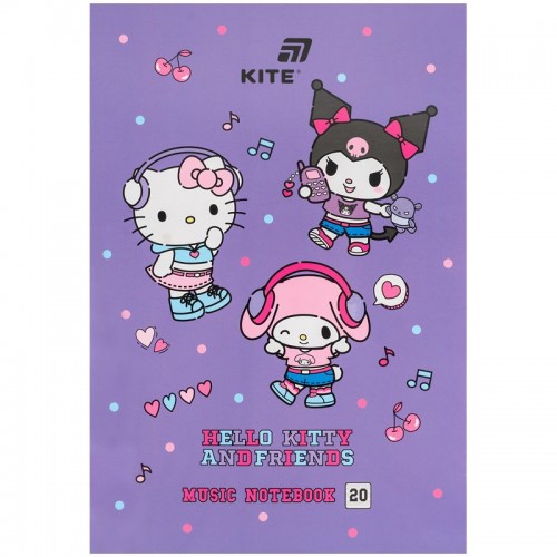 Зошит для нот А4, 20 л, HK (Kite)