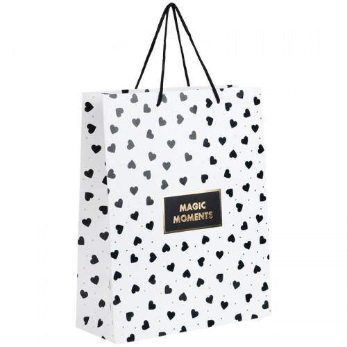 Пакет паперовий подарунковий, 26х32см, Black&White (Axent)