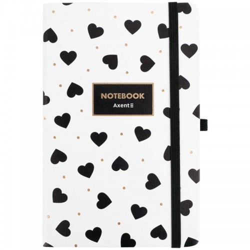 Книга записная Partner, 125х195 мм, 96 арк., кл, Black&White (Axent)