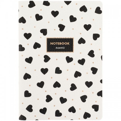Книга записная A5,60 арк., кл., Black&White (Axent)
