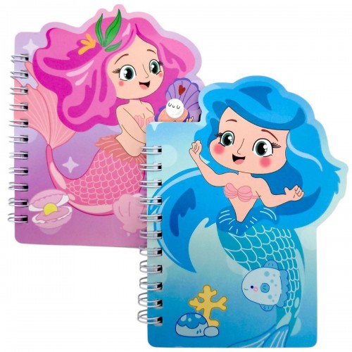Блокнот на пружине "Русалка" 12x12 см, 60 л (микс видов) (Malevaro)