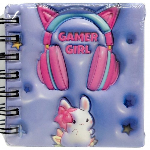 Блокнот 3D на пружине 10Х9,5 см "Кролик" (СИНИЙ) (Malevaro)