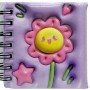 Блокнот 3D на пружине 10Х9,5 см "Цветы" (СИРЕНЕВЫЙ) (Malevaro)