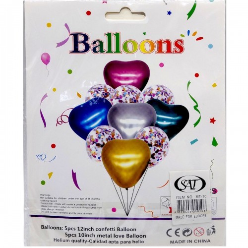 Кульки перламутрові фігурні (10 шт) (MiC)