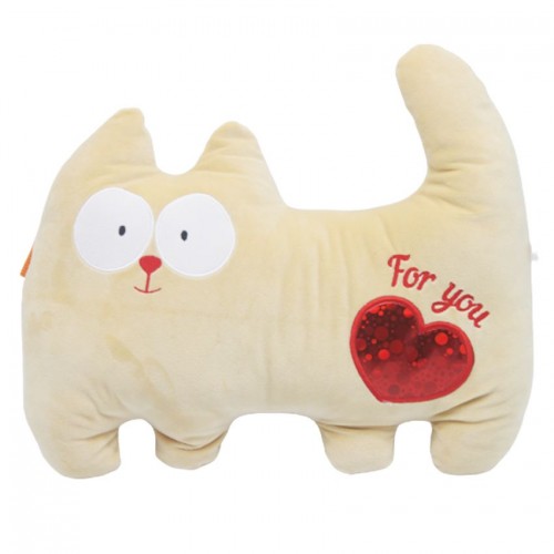 М'яка іграшка "Котик Лапочка", бежевий (Копиця)