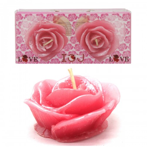 Набор свечей "Розы", розовый (MiC)