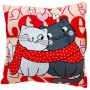 Подушка з принтом "Котики" 30х30 см (Копиця)