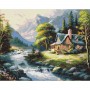 Алмазна мозаїка "Будиночок у горах" 40х50 см (Ідейка)