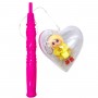 Светяшка "Сердце с куклой-брелоком" (ЖЕЛТАЯ) на палочке (MiC)