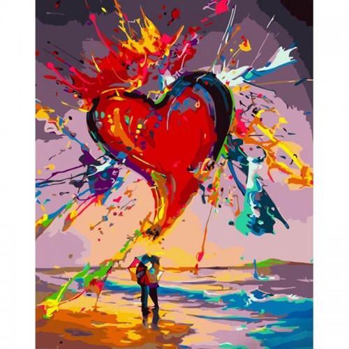 Картина по номерам "Яркая любовь" 40х50 см (Strateg)